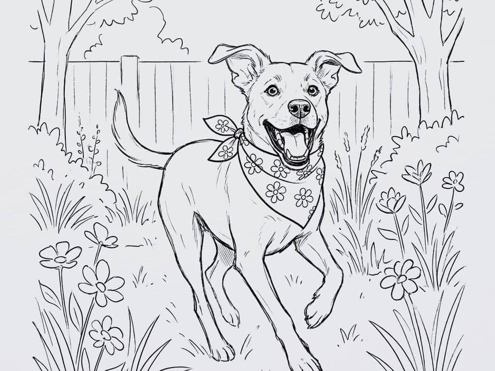 Dogportant-Bella-backyard